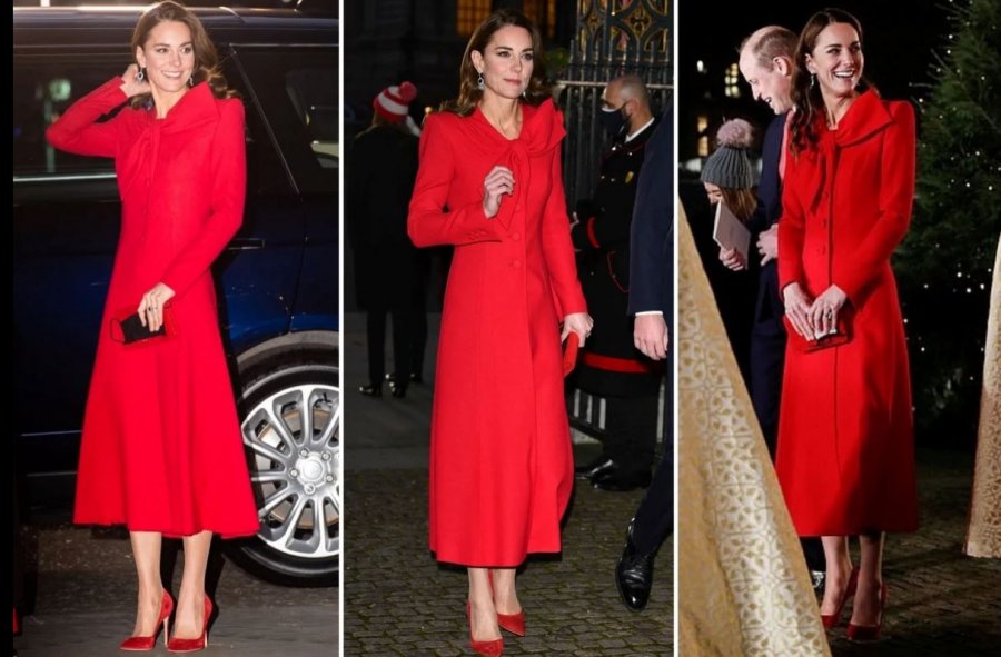Kate Middleton prezanton festat e me veshur me të kuqe dhe të gjithë sytë nga ajo