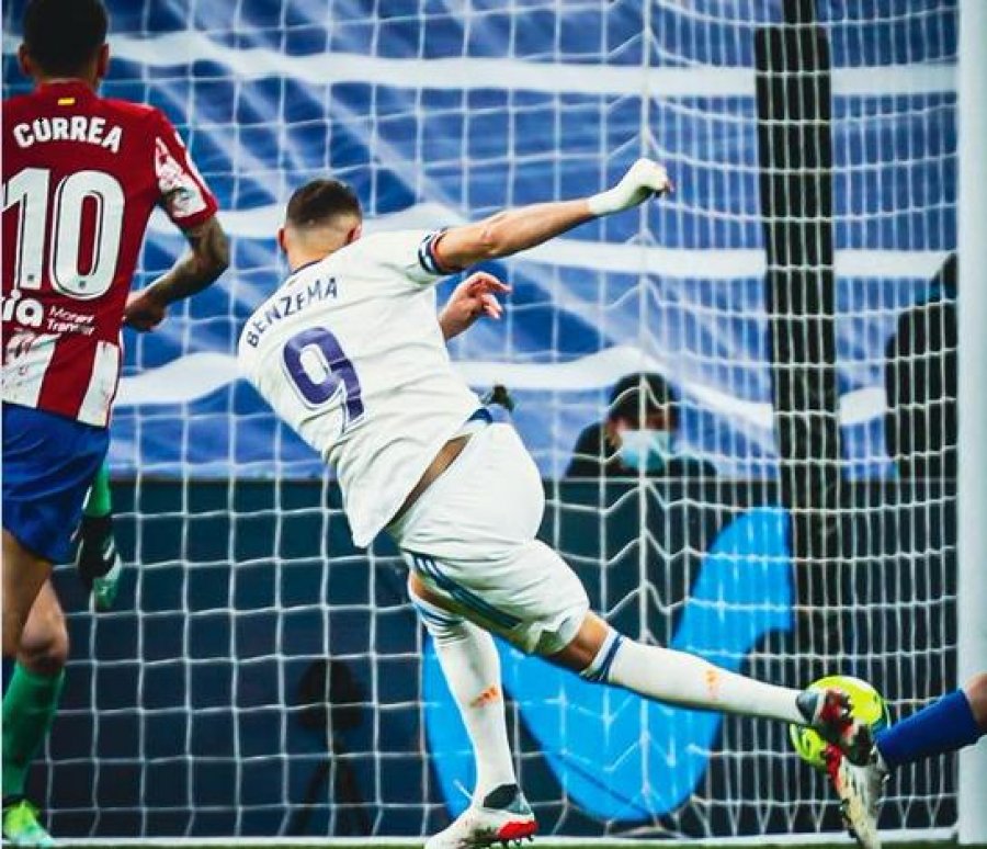 VIDEO/ Supergol i Benzemas, Real Madrid kalon në avantazh ndaj Atleticos