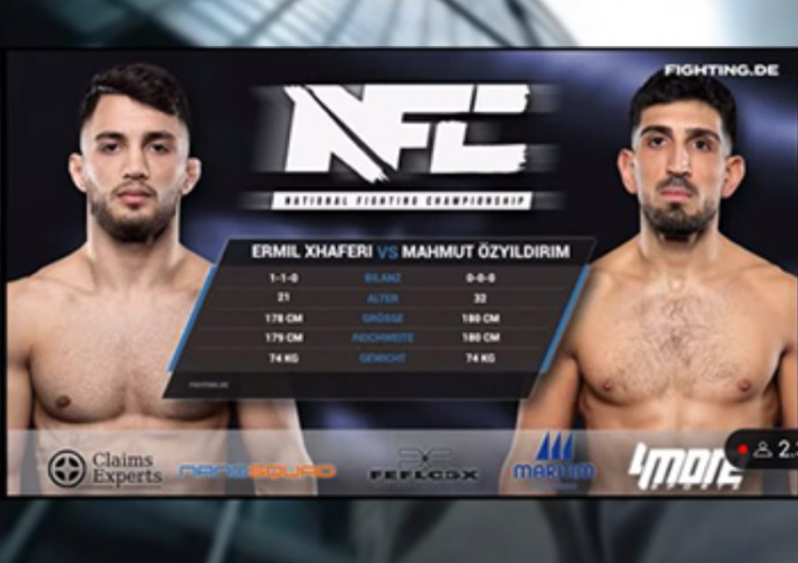 VIDEO/ MMA: 'Bisha' Ermil Xhaferi mposht rivalin turk që në raundin e parë