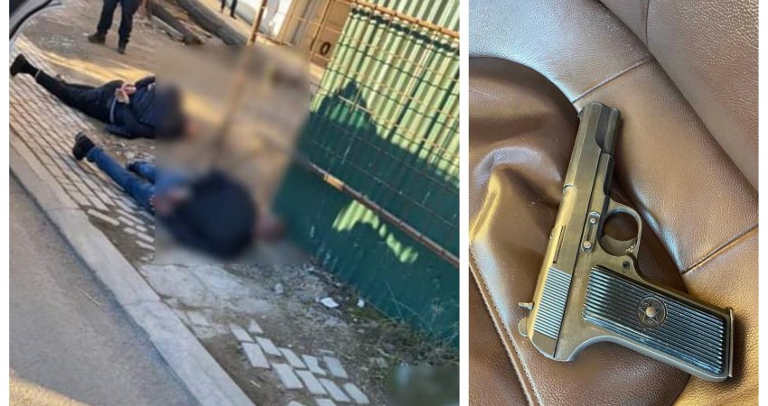 Përleshja me armë në Prishtinë: Publikohen pamje nga momenti i arrestimit të të dyshuarve