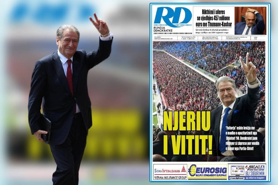 Sali Berisha chosen as Man of the Year by the Democratic Party’s official newspaper