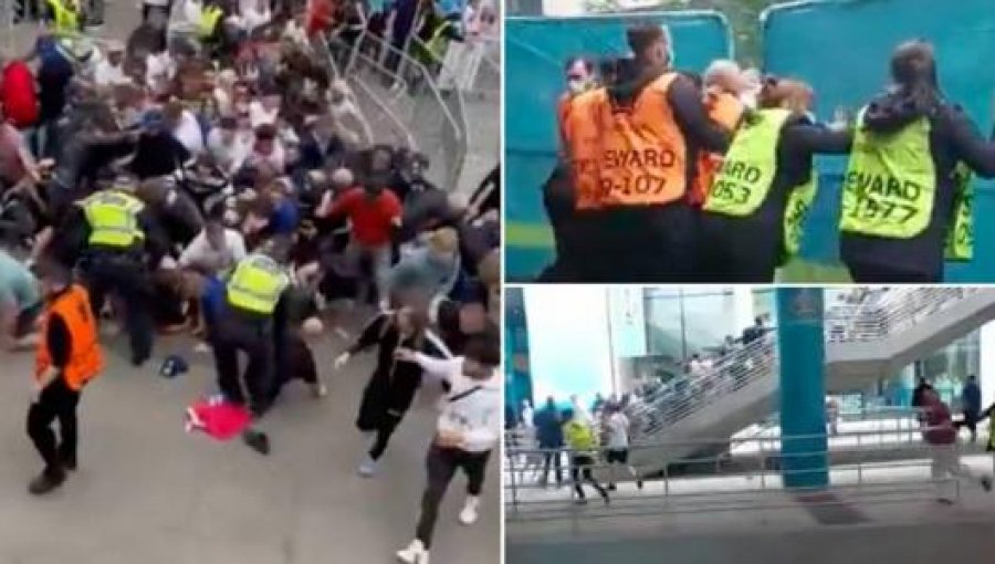 VIDEO/ ‘Shpërthen’ në Wembley, tifozët anglez thyejnë barrikadat para ndeshjes me Italinë. Futen brenda...