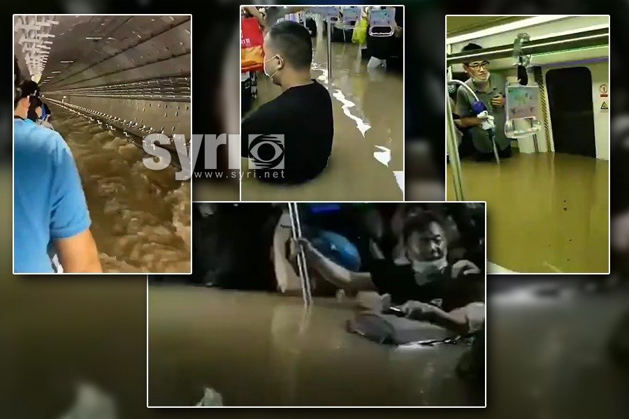 VIDEO/ Përmbytje masive në Kinë, pamje tronditëse nga një metro