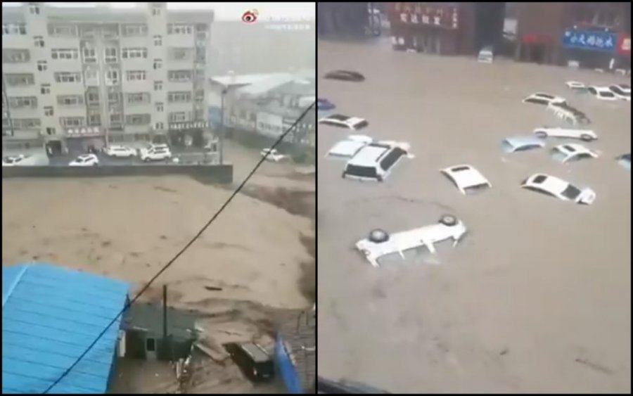 VIDEO/ Përmbytje apokaliptike në Kinë, shumë qytete nën pushtetin ujit