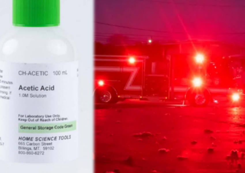 Dy të vdekur e shtatë të plagosur nga rrjedhja e acidit acetik në ShBA