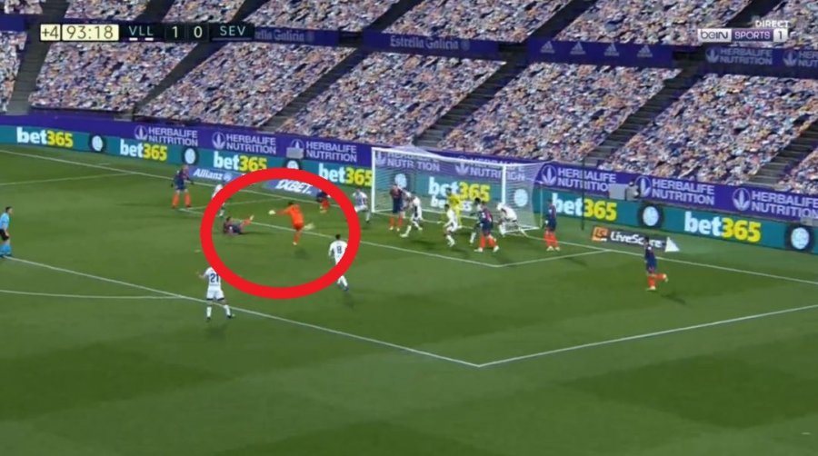 GOOOOL! Portieri barazon shifrat në minutat e fundit në ndeshjen Valladolid – Sevilla