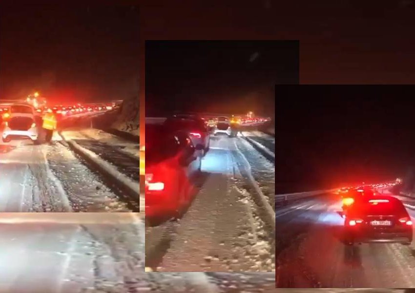 VIDEO/ Rruga e Kombit e bllokuar prej orësh nga bora, Salillari nuk e pastron