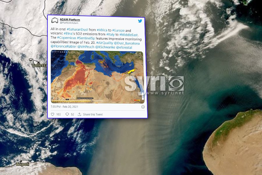 Pamje satelitore/ Ja se si rëra sahariane do të pushtojë qiellin shqiptar