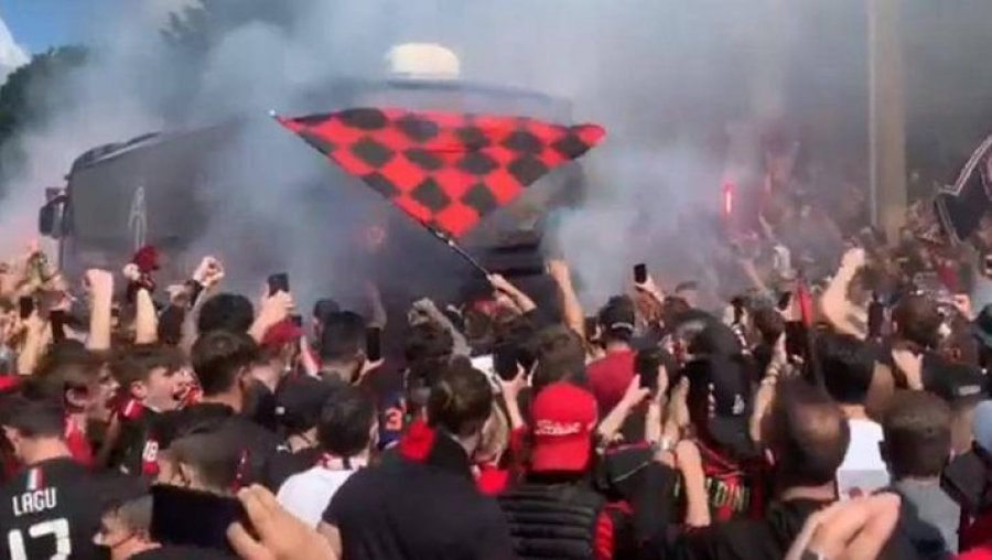 VIDEO/ Luhet ndeshja e sezonit, mijëra tifozë në mbështetje të skuadrës së Milanit