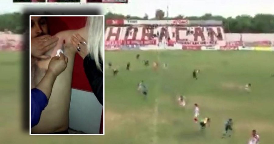 VIDEO/ Tifozët plagosin me armë zjarri trajnerin, lojtarët  largohen të tmerruar nga fusha