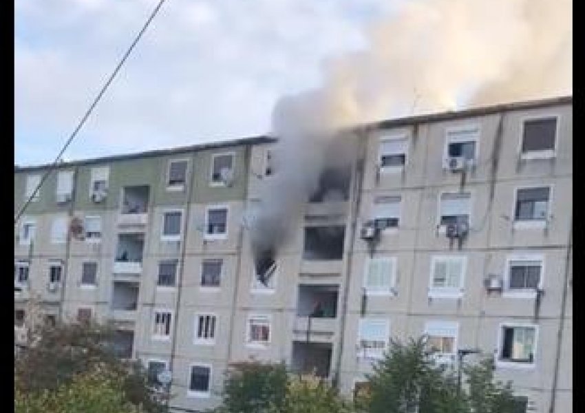 VIDEOLAJM/ Zjarr në një banesë në Tiranë