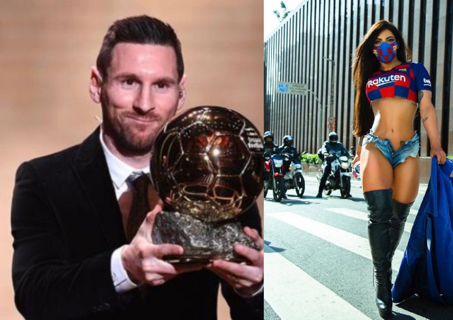 Kush është modelja e famshme që do të dalë nudo para stadiumit 'Stade de France'  nëse Messi fiton 'Topin e Artë'?!