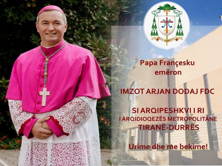 Papa Françesku emëron Don Arjan Dodaj ipeshkëv-ndihmës të Tiranë-Durrësit