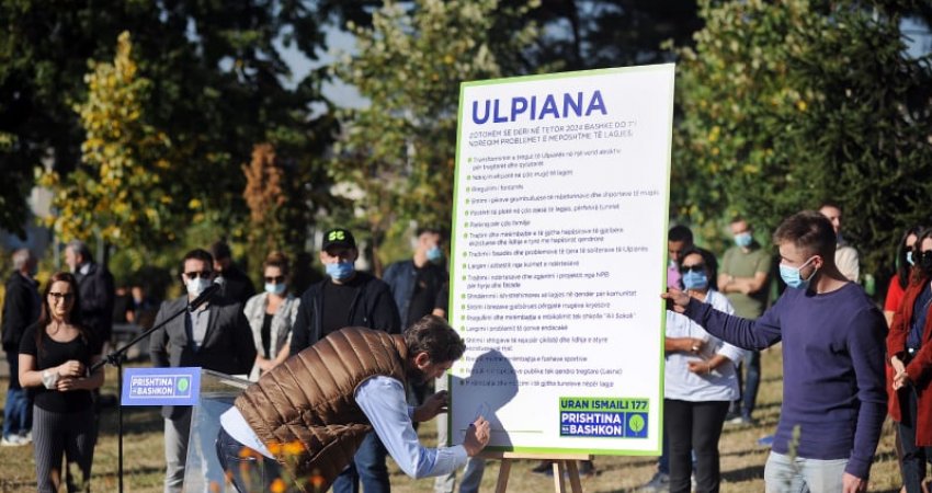 Uran Ismaili nënshkruan zotimet për lagjen Ulpiana (Lista)