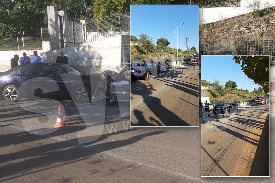FOTO/ Përplasje e fortë e makinave, dy të plagosur në Rrëshen