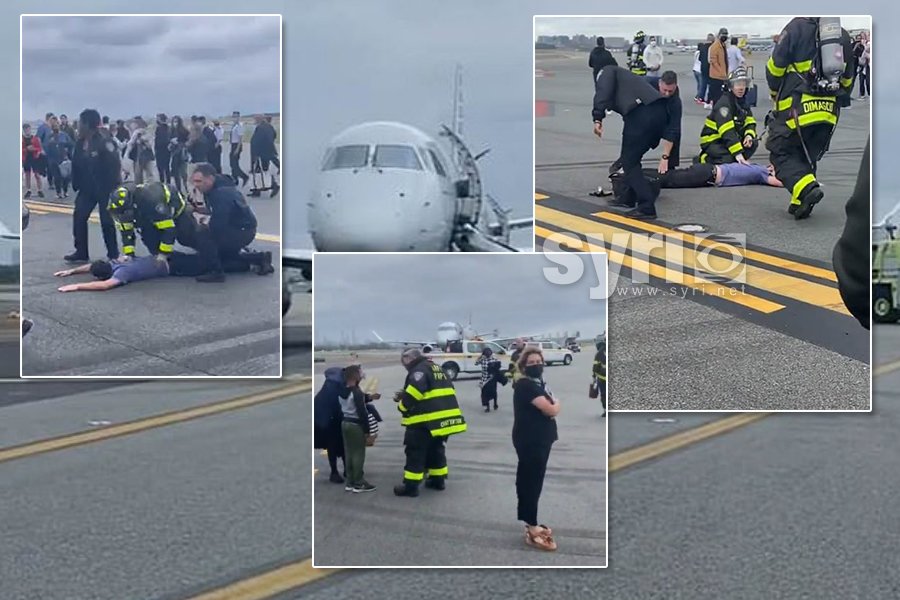 FOTO/ Panik në aeroportin e Nju Jorkut, i dyshuari arrestohet në mes të pistës