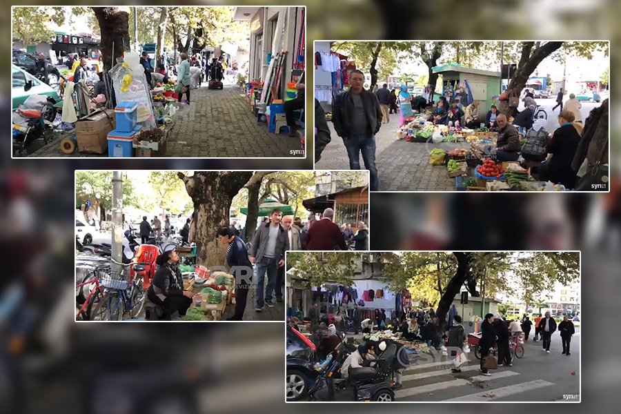 VIDEO/ Shkodër, dhjetëra subjekte tregtojnë prodhimet në trotuar jashtë kushteve higjeno-sanitare