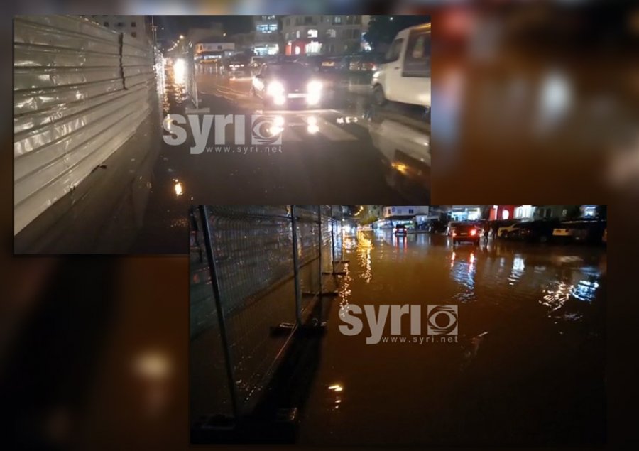 VIDEO/ 30 minuta shi, përmbytet qendra e Beratit, uji vërshon rrugëve