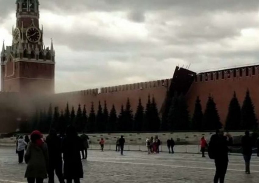 VIDEO/ Stuhi e fuqishme në Rusi, shihni si shembet një pjesë e rezidencës presidenciale ruse
