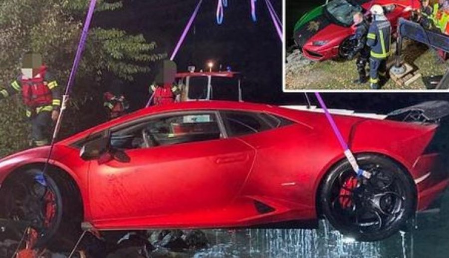 Lamborghini përfundon në liqen pasi pronari ngatërroi frenat me gazin