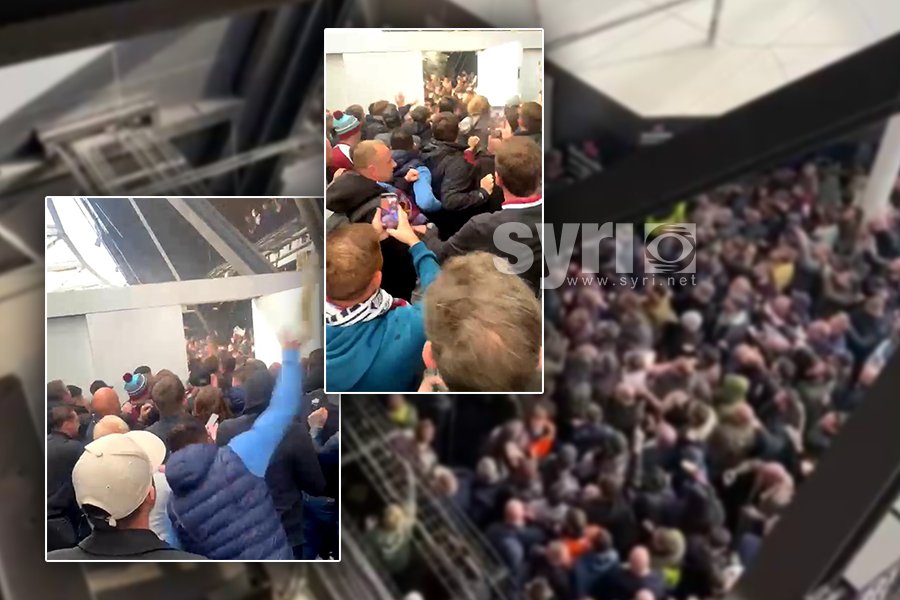 VIDEO/ Përleshen ashpër në derbin e Londrës mes tifozëvë të West Ham dhe Tottenham 