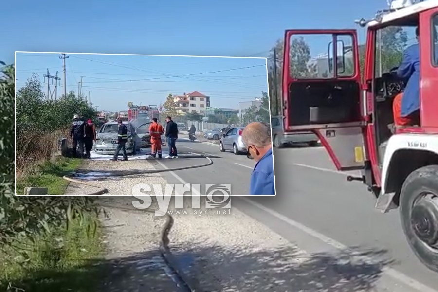 VIDEO/ Merr flakë makina në ecje në Patos