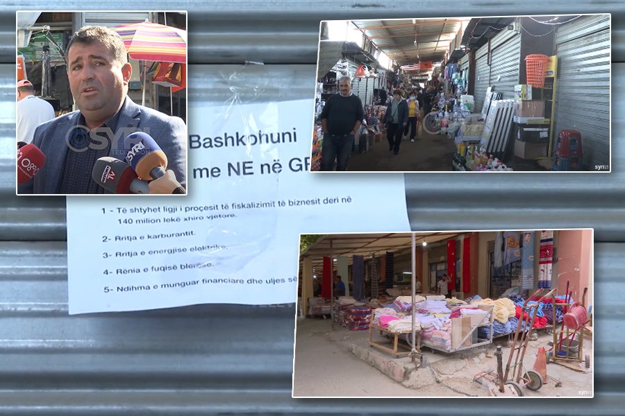 VIDEO-SYRI TV/ Protesta, biznesi i vogël dhe i mesëm ul qepenat për 1 orë