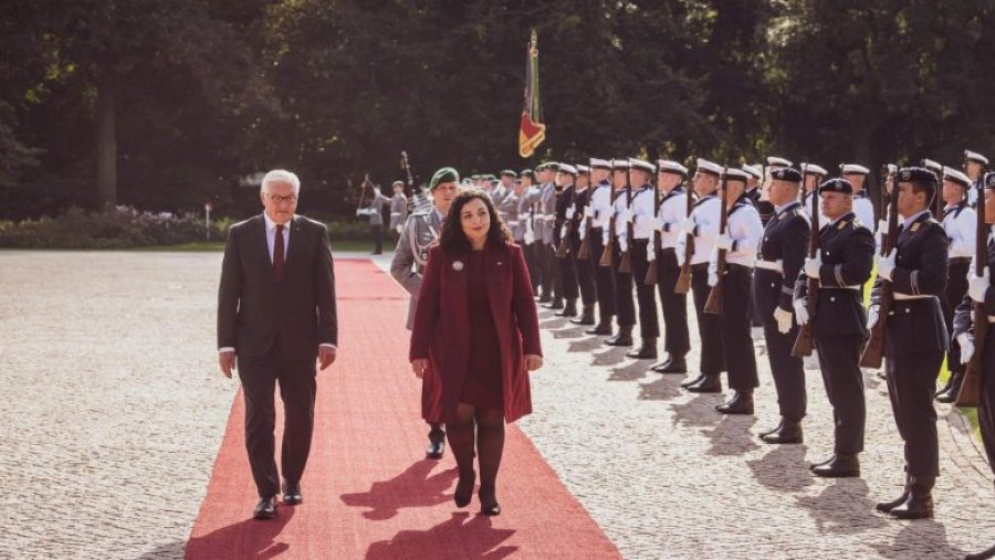 Vjosa Osmani takon presidentin gjerman: Faleminderit për mikpritjen e ngrohtë