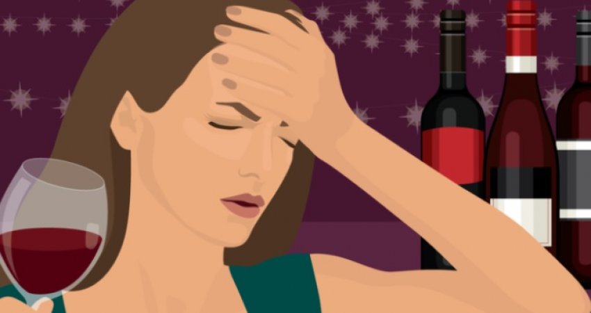 Pasi të pini ca gota verë, ja një mënyrë praktike për t’i shpëtuar dhimbjes së kokës