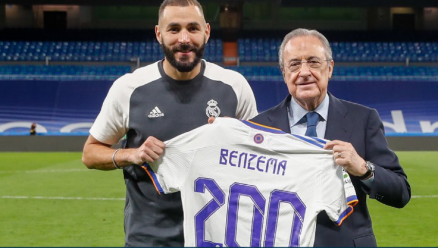 Ka shënuar 200 gola në ‘La Liga’, Benzema nderohet nga Perez