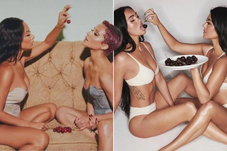 Fotot seksi të Kourtney Kardashian dhe Megan Fox bënë xhiron e rrjetit, por Kim Kardiashian akuzohet për kopjim të idesë