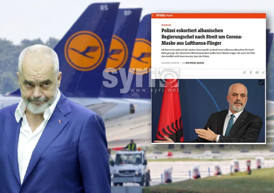 Albanian PM Rama was escorted by German police from a Lufthansa flight for refusing to wear an anti-Covid mask