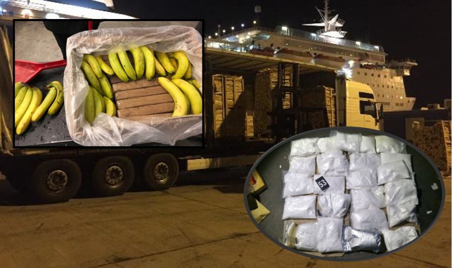 Me destinacion Selanikun, sekuestrohet mbi 650 kg kokainë, erdhi nga Ekuadori në kontejner me banane