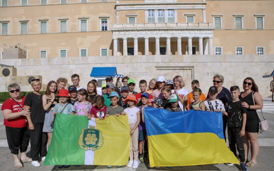 Fëmijët ukrainas në Greqi për pushime