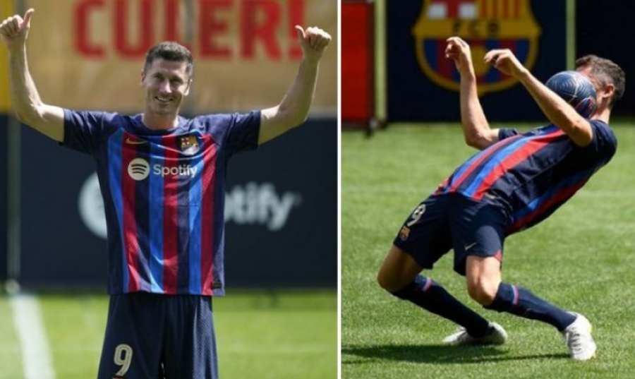 Prezantimi te Barcelona, Robert Lewandowski nuk thyen dot rekordin e Ibrahimovic