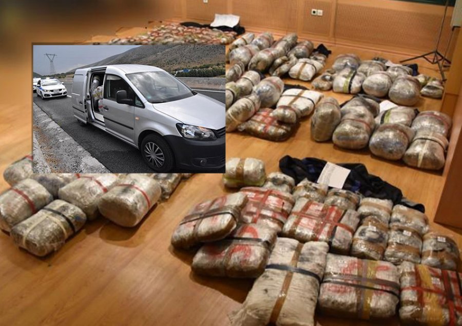 FOTOT/ Mbi 300 kg drogë kapen në një furgon pranë kufirit greko-shqiptar, ja çfarë thotë policia  