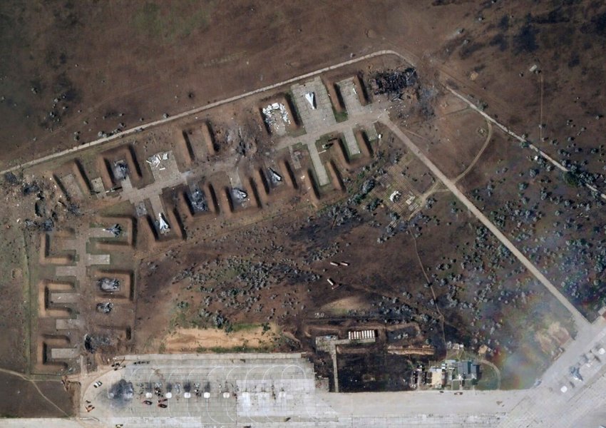 Pamjet nga sateliti: Dëme të mëdha në bazën ajrore në Krime