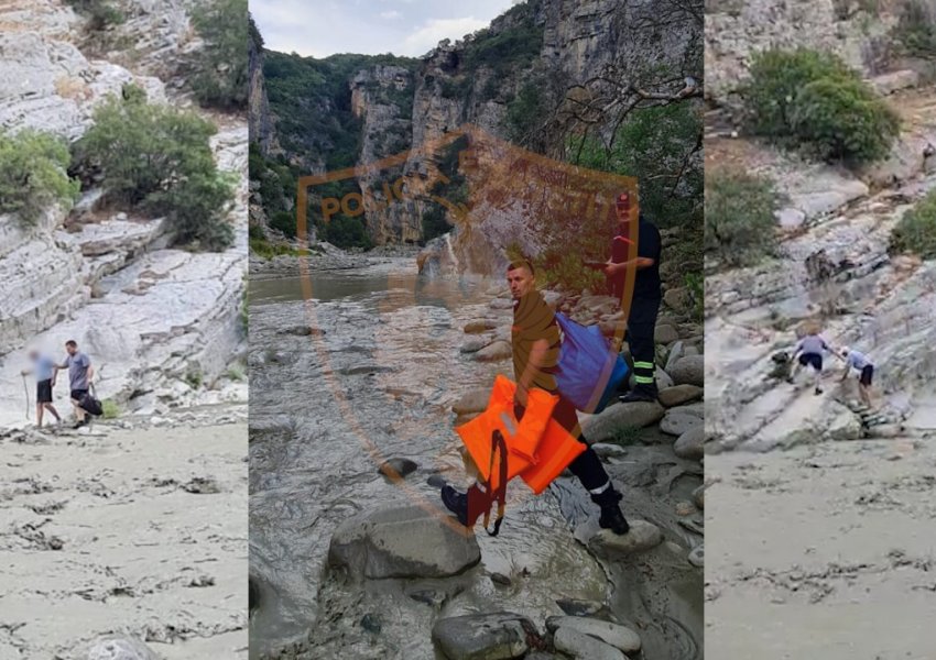 Mbetën të bllokuar në kanionin e Përmetit, shpëtohen dy turistët francezë dhe një i moshuar