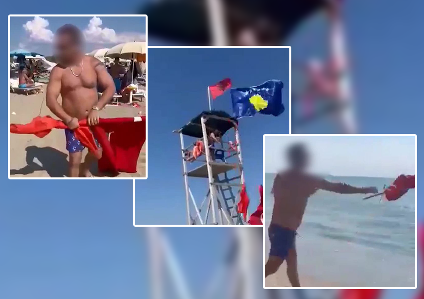 VIDEO/ Hoqi dhe hodhi flamurin turk ne Gjirin e Lalzit, arrestohet