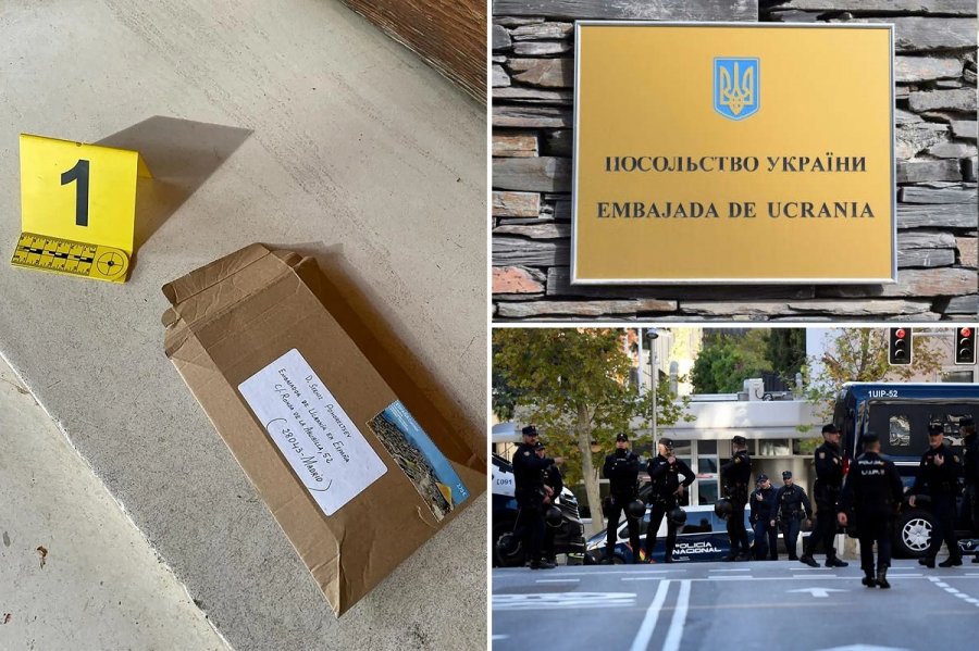Ambasadave të Ukrainës në të gjithë Evropën iu dërgohen, sy kafshësh në kuti të lyera me gjak