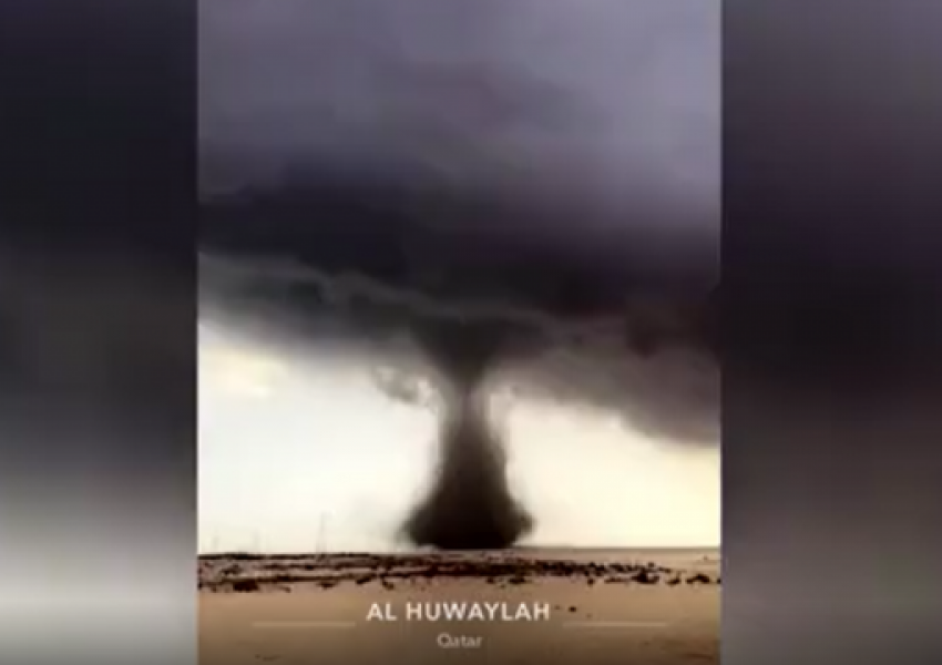 VIDEO/ Katari 'pushtohet' nga tornadot dhe breshëri