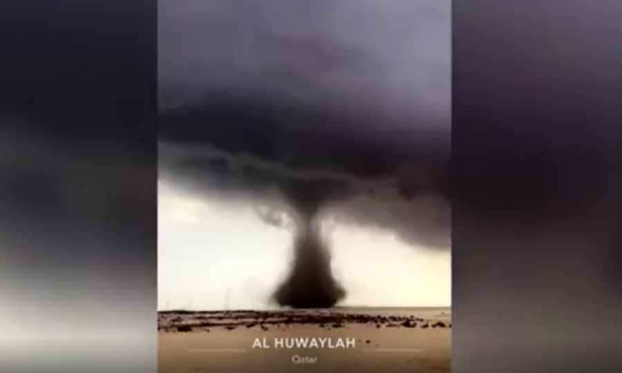 VIDEO/ Katari 'pushtohet' nga tornadot dhe breshëri