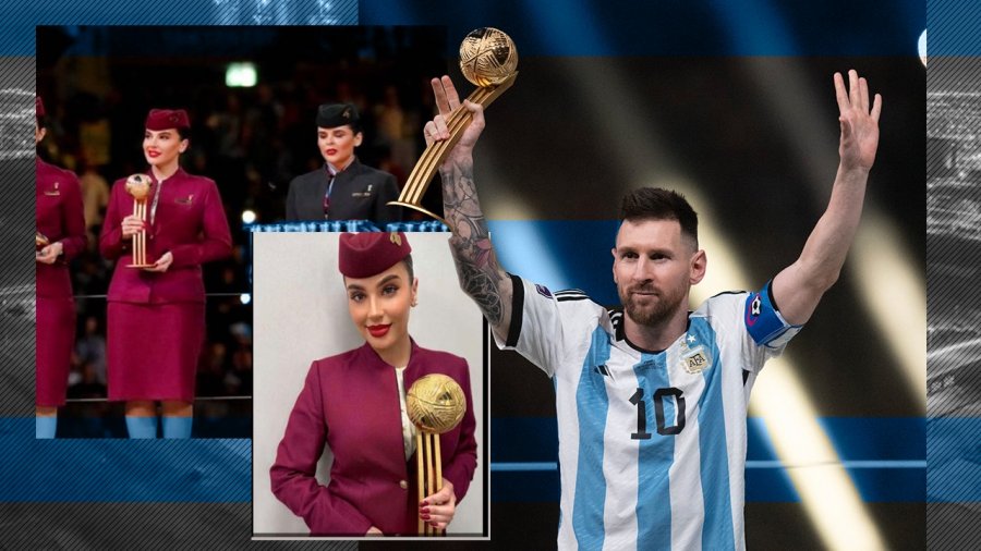 Nga mjelja e lopëve tek finalja e Kupës së Botës, kush është stjuardesa që ia dha trofeun Messit