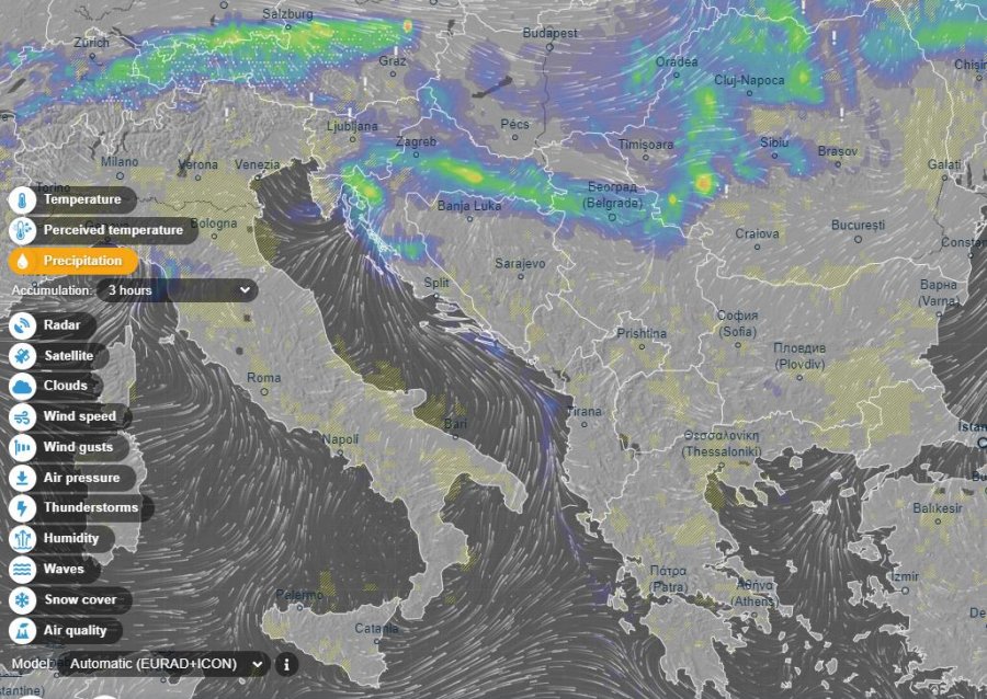 Mot i thatë me pak reshje në Ballkan deri në fund të dhjetorit