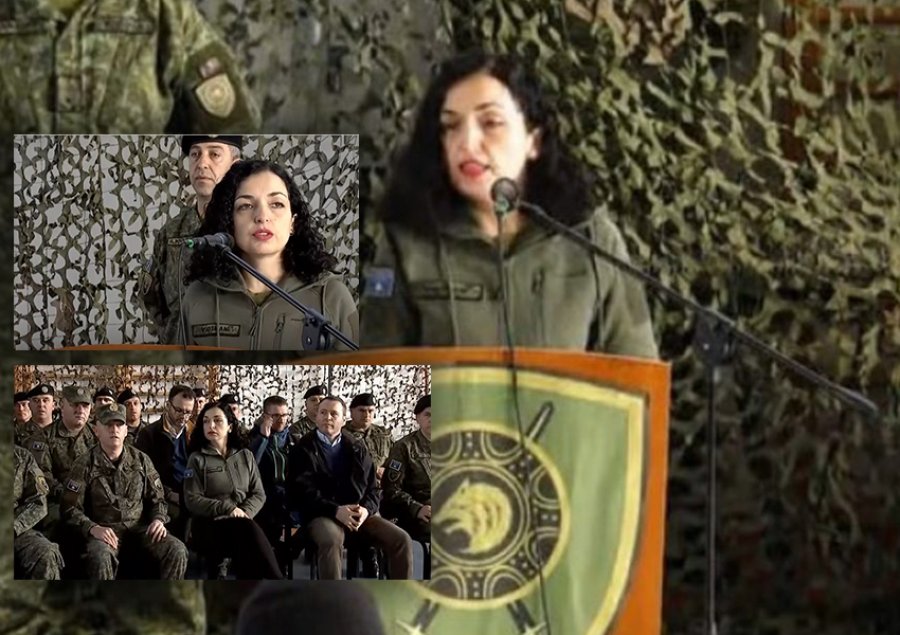 VIDEO/ Vjosa Osmani me veshje ushtarake: FSK-ja është e gatshme