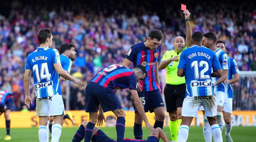Barcelona ndalet nga Espanjoli në derbin e ‘Camp Nou’, por rimerr kreun e La Ligës