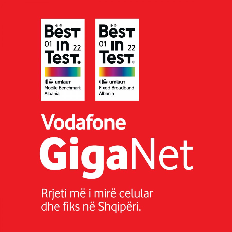 Vodafone Albania certifikohet sërish si rrjeti më i mirë mobile dhe fiks në Shqipëri