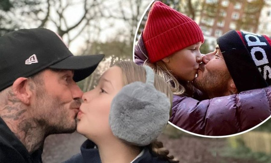 Mjaftoi një puthje në buzë me vajzën e tij që rrjeti të shpërthente kundër David Beckham