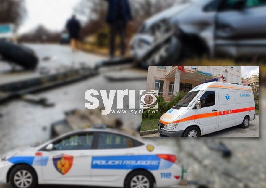 Makina merr para motorin, një i plagosur në Pogradec