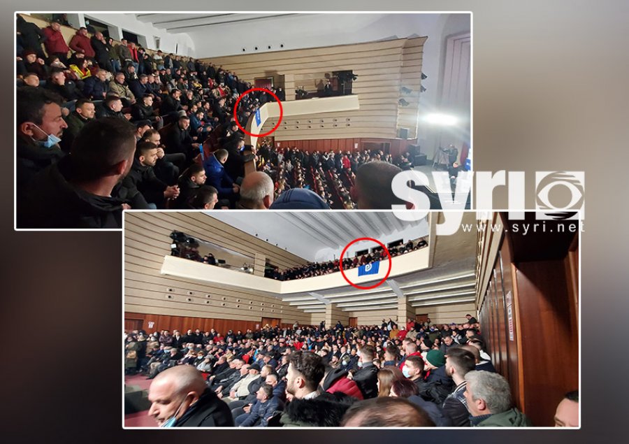 Demokratët e braktisin në Durrës/ Basha mbush sallën me anonimë dhe vetëm një flamur të PD-së